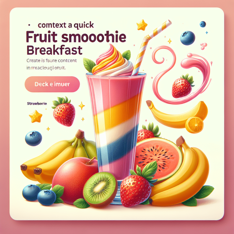 Quick Fruit Smoothie Breakfast
